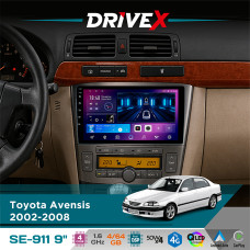 Штатна магнітола для Toyota Avensis 2002-2008 DriveX SE-911 4+64Гб QLED 9" Android 4-ядерний 4x50W(TDA7851) DSP бездротовий CarPlay та AndroidAuto