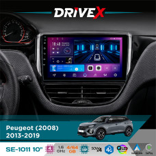 Штатна магнітола для Peugeot 2008 2013-2019 DriveX SE-1011 QLED 10" Android 4-ядерний 4+64Гб DSP 4x50W(TDA7851) бездротовий CarPlay та AndroidAuto