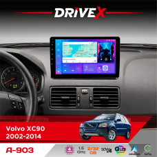 Штатна магнітола для Volvo XC90 2002-2014 DriveX A-903 QLED 9" Android 4-ядерний 2+32Гб 4x50W(TDA7851) бездротовий CarPlay та AndroidAuto