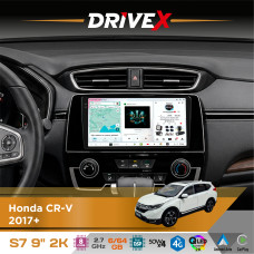 Штатна магнітола для Honda CR-V 2017+ DriveX S7 2K QLED 9" Android 8-ядерний 2.7ГГц 6x64Гб SIM-картка 3G/4G AK7808 AB 4x50W DSP AK7739 VELVET бездротовий CarPlay та AndroidAuto