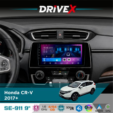 Штатна магнітола для Honda CR-V 2017+ DriveX SE-911 4+64Гб QLED 9" Android 4-ядерний 4x50W(TDA7851) DSP бездротовий CarPlay та AndroidAuto