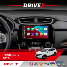 Штатна магнітола для Honda CR-V 2017+ DriveX UN5 QLED 9" Android 4-ядерний 2+32Гб 4x45W бездротовий CarPlay та AndroidAuto