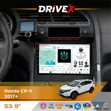 Штатна магнітола для Peugeot 5008 2009-2016 DriveX S3 QLED 9" Android 8-ядерний 1.6ГГц 4x64Гб SIM-картка 3G/4G 7388 4x45W ASP TM2313 бездротовий CarPlay та AndroidAuto