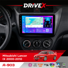 Штатна магнітола для Mitsubishi Lancer IX 2000-2010 DriveX A-903 QLED 9" Android 4-ядерний 2+32Гб 4x50W(TDA7851) бездротовий CarPlay та AndroidAuto
