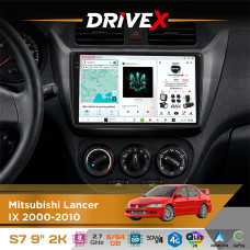 Штатна магнітола для Mitsubishi Lancer IX 2000-2010 DriveX S7 2K QLED 9" Android 8-ядерний 2.7ГГц 6x64Гб SIM-картка 3G/4G AK7808 AB 4x50W DSP AK7739 VELVET бездротовий CarPlay та AndroidAuto