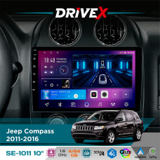 Штатна магнітола для Jeep Patriot 2007-2016 DriveX SE-1011 QLED 10" Android 4-ядерний 4+64Гб DSP 4x50W(TDA7851) бездротовий CarPlay та AndroidAuto