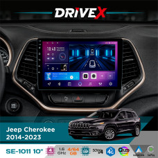 Штатна магнітола для Jeep Cherokee 2014-2023 DriveX SE-1011 QLED 10" Android 4-ядерний 4+64Гб DSP 4x50W(TDA7851) бездротовий CarPlay та AndroidAuto