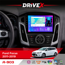 Штатна магнітола для Ford Focus 2011-2019 DriveX A-903 QLED 9" Android 4-ядерний 2+32Гб 4x50W(TDA7851) бездротовий CarPlay та AndroidAuto