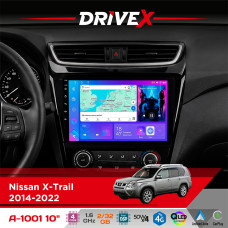 Штатна магнітола для Nissan Qashqai 2014-2022 DriveX A-1001 10" Android 4-ядерний 2+32Гб 4x45W бездротовий CarPlay та AndroidAuto