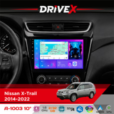 Штатна магнітола для Nissan Rogue 2014-2022 DriveX A-1003 QLED 10" Android 2+32Гб 4-ядерний 4x50W(TDA7851) бездротовий CarPlay та AndroidAuto