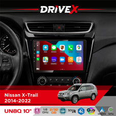 Штатна магнітола для Nissan Qashqai 2014-2022 DriveX UN8 QLED 10" Android 4-ядерний 2x32Гб 4x45W бездротовий CarPlay та AndroidAuto