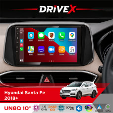 Штатна магнітола для Hyundai Santa Fe 2018+ DriveX UN8 QLED 10" Android 4-ядерний 2x32Гб 4x45W бездротовий CarPlay та AndroidAuto