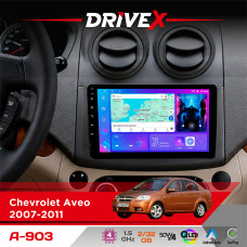 Штатна магнітола для ZAZ Vida 2012-2017 DriveX A-903 QLED 9" Android 4-ядерний 2+32Гб 4x50W(TDA7851) бездротовий CarPlay та AndroidAuto