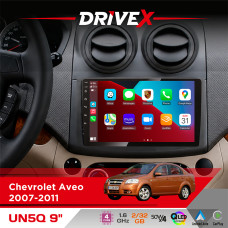 Штатна магнітола для ZAZ Vida 2012-2017 DriveX UN5 QLED 9" Android 4-ядерний 2+32Гб 4x45W бездротовий CarPlay та AndroidAuto