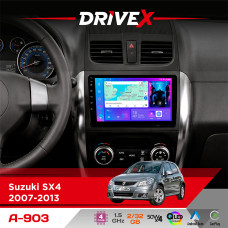 Штатна магнітола для Suzuki SX4 2007-2013 DriveX A-903 QLED 9" Android 4-ядерний 2+32Гб 4x50W(TDA7851) бездротовий CarPlay та AndroidAuto
