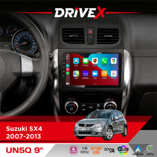 Штатна магнітола для Fiat Sedici 2006-2014 DriveX UN5 QLED 9" Android 4-ядерний 2+32Гб 4x45W бездротовий CarPlay та AndroidAuto
