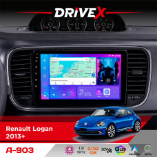 Штатна магнітола для Volkswagen Beetle 2011-2019 DriveX A-903 QLED 9" Android 4-ядерний 2+32Гб 4x50W(TDA7851) бездротовий CarPlay та AndroidAuto