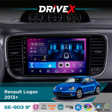 Штатна магнітола для Volkswagen Beetle 2011-2019 DriveX SE-903 QLED 9" Android 8-ядерний 4+64Гб SIM-картка 3G/4G DSP 4x50W(TDA7851) бездротовий CarPlay та AndroidAuto