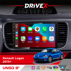 Штатна магнітола для Volkswagen Beetle 2011-2019 DriveX UN5 QLED 9" Android 4-ядерний 2+32Гб 4x45W бездротовий CarPlay та AndroidAuto
