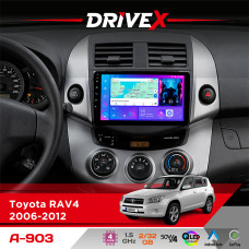 Штатна магнітола для Toyota RAV4 2006-2012 DriveX A-903 QLED 9" Android 4-ядерний 2+32Гб 4x50W(TDA7851) бездротовий CarPlay та AndroidAuto
