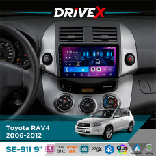 Штатна магнітола для Toyota RAV4 2006-2012 DriveX SE-911 4+64Гб QLED 9" Android 4-ядерний 4x50W(TDA7851) DSP бездротовий CarPlay та AndroidAuto