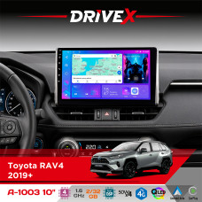 Штатна магнітола для Toyota RAV4 2019+ DriveX A-1003 QLED 10" Android 2+32Гб 4-ядерний 4x50W(TDA7851) бездротовий CarPlay та AndroidAuto
