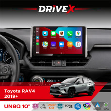 Штатна магнітола для Toyota RAV4 2019+ DriveX UN8 QLED 10" Android 4-ядерний 2x32Гб 4x45W бездротовий CarPlay та AndroidAuto