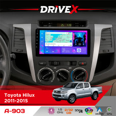 Штатна магнітола для Toyota Fortuner 2011-2015 DriveX A-903 QLED 9" Android 4-ядерний 2+32Гб 4x50W(TDA7851) бездротовий CarPlay та AndroidAuto