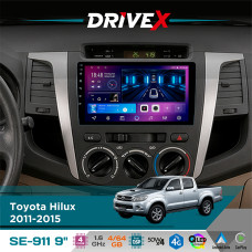Штатна магнітола для Toyota Hilux 2011-2015 DriveX SE-911 4+64Гб QLED 9" Android 4-ядерний 4x50W(TDA7851) DSP бездротовий CarPlay та AndroidAuto