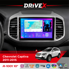 Штатна магнітола для Chevrolet Captiva (C140) 2011-2018 DriveX A-1001 10" Android 4-ядерний 2+32Гб 4x45W бездротовий CarPlay та AndroidAuto