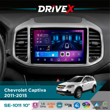 Штатна магнітола для Chevrolet Captiva (C140) 2011-2018 DriveX SE-1011 QLED 10" Android 4-ядерний 4+64Гб DSP 4x50W(TDA7851) бездротовий CarPlay та AndroidAuto