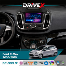 Штатна магнітола для Ford C-Max 2010-2019 DriveX SE-903 QLED 9" Android 8-ядерний 4+64Гб SIM-картка 3G/4G DSP 4x50W(TDA7851) бездротовий CarPlay та AndroidAuto