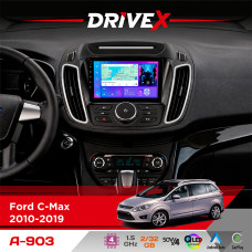 Штатна магнітола для Ford Kuga 2013-2019 DriveX A-903 QLED 9" Android 4-ядерний 2+32Гб 4x50W(TDA7851) бездротовий CarPlay та AndroidAuto