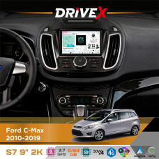 Штатна магнітола для Ford Escape 2012-2019 DriveX S7 2K QLED 9" Android 8-ядерний 2.7ГГц 6x64Гб SIM-картка 3G/4G AK7808 AB 4x50W DSP AK7739 VELVET бездротовий CarPlay та AndroidAuto