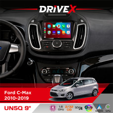 Штатна магнітола для Ford Kuga 2013-2019 DriveX UN5 QLED 9" Android 4-ядерний 2+32Гб 4x45W бездротовий CarPlay та AndroidAuto