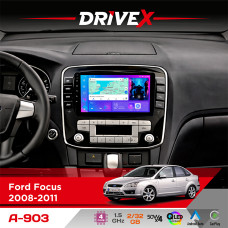 Штатна магнітола для Ford Transit Connect 2008-2013 DriveX A-903 QLED 9" Android 4-ядерний 2+32Гб 4x50W(TDA7851) бездротовий CarPlay та AndroidAuto