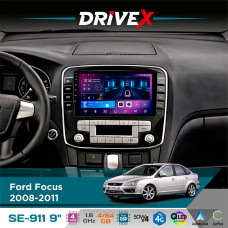 Штатна магнітола для Ford Transit Connect 2008-2013 DriveX SE-911 4+64Гб QLED 9" Android 4-ядерний 4x50W(TDA7851) DSP бездротовий CarPlay та AndroidAuto