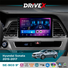 Штатна магнітола для Hyundai Sonata 2015-2017 DriveX SE-903 QLED 9" Android 8-ядерний 4+64Гб SIM-картка 3G/4G DSP 4x50W(TDA7851) бездротовий CarPlay та AndroidAuto