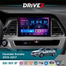Штатна магнітола для Hyundai Sonata 2015-2017 DriveX SE-911 4+64Гб QLED 9" Android 4-ядерний 4x50W(TDA7851) DSP бездротовий CarPlay та AndroidAuto