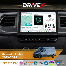 Штатна магнітола для Opel Movano 2019-2021 DriveX S7 2K QLED 9" Android 8-ядерний 2.7ГГц 6x64Гб SIM-картка 3G/4G AK7808 AB 4x50W DSP AK7739 VELVET бездротовий CarPlay та AndroidAuto