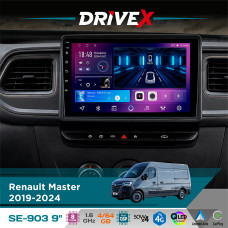 Штатна магнітола для Opel Movano 2019-2021 DriveX SE-903 QLED 9" Android 8-ядерний 4+64Гб SIM-картка 3G/4G DSP 4x50W(TDA7851) бездротовий CarPlay та AndroidAuto