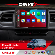 Штатна магнітола для Renault Master 2019-2024 DriveX UN5 QLED 9" Android 4-ядерний 2+32Гб 4x45W бездротовий CarPlay та AndroidAuto