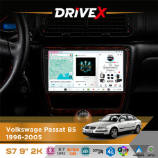 Штатна магнітола для Volkswagen Passat B5 1996-2005 DriveX S7 2K QLED 9" Android 8-ядерний 2.7ГГц 6x64Гб SIM-картка 3G/4G AK7808 AB 4x50W DSP AK7739 VELVET бездротовий CarPlay та AndroidAuto