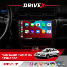 Штатна магнітола для Volkswagen Passat B5 1996-2005 DriveX UN5 QLED 9" Android 4-ядерний 2+32Гб 4x45W бездротовий CarPlay та AndroidAuto