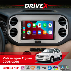 Штатна магнітола для Volkswagen Tiguan 2008-2016 DriveX UN8 QLED 10" Android 4-ядерний 2x32Гб 4x45W бездротовий CarPlay та AndroidAuto