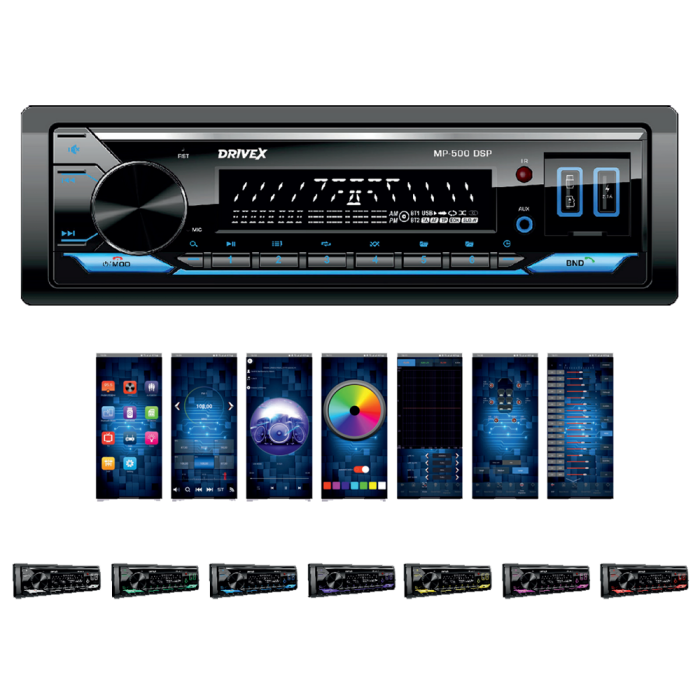 MP-500 DSP 4x50W BT APP RDS