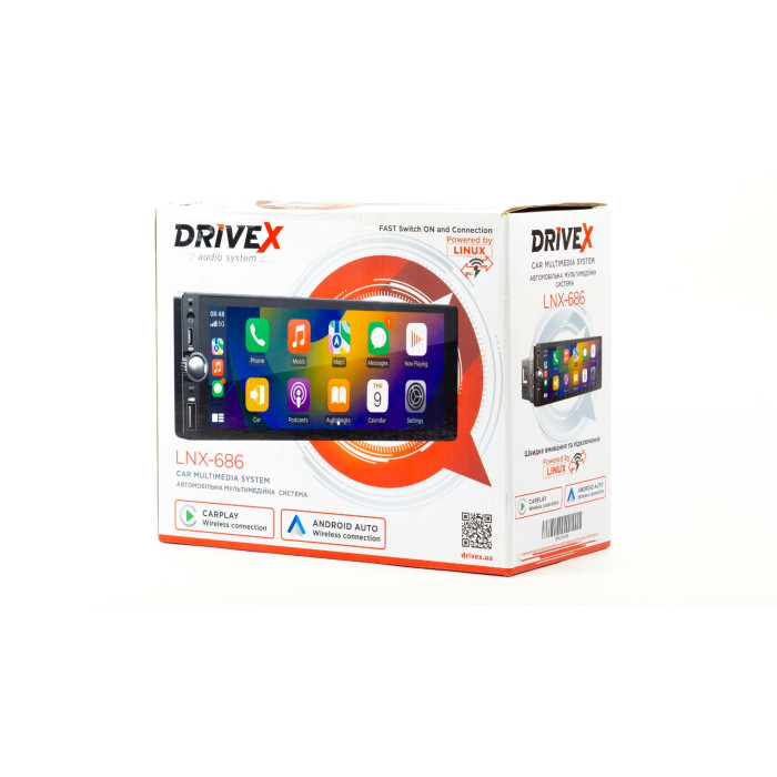 LNX-686 1-Din 7" CarPlay 4x45W Linux