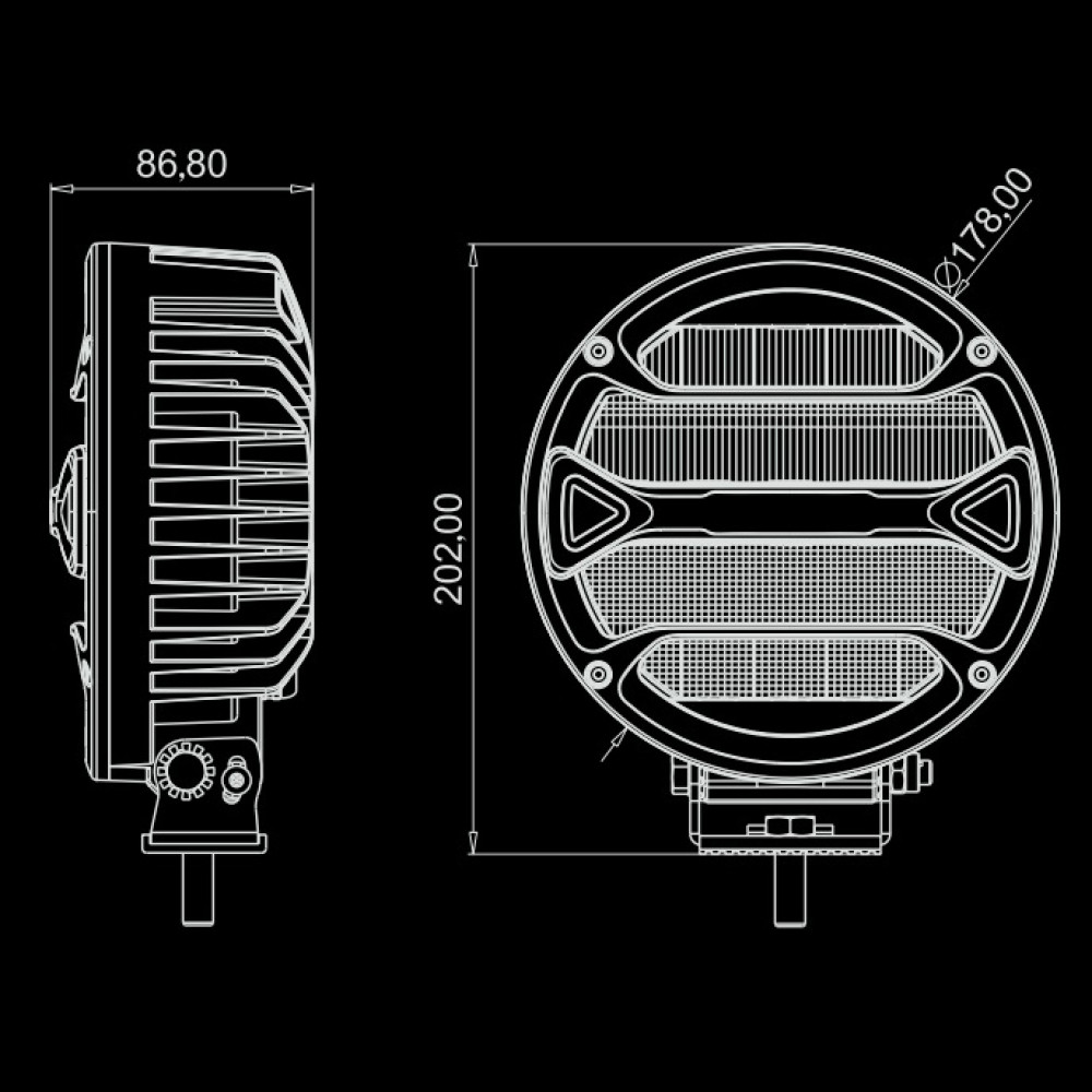WL R-101 DLX 7" SP+DRL 18L-90W OSR