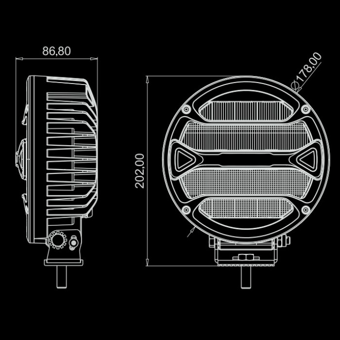 WL R-101 DLX 7" SP+DRL 18L-90W OSR