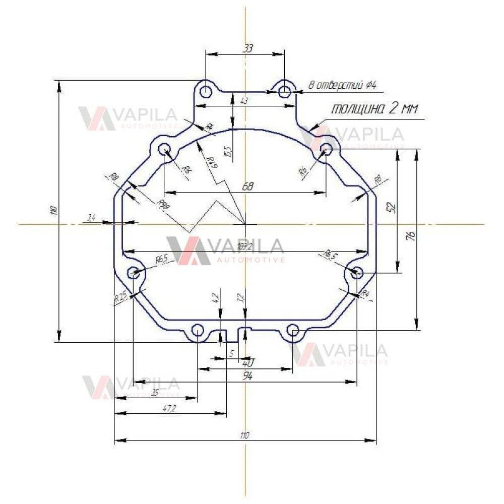 Перехідні рамки для заміни лінз Toyota Aurion